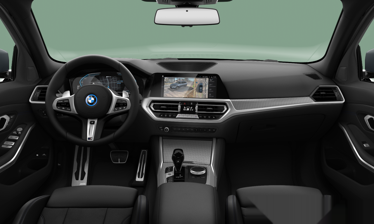 Interior of 2021 BMW 330e xDrive (G21), VIN WBA6N71050FL76187