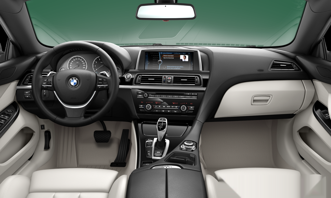 Interior of 2011 BMW 640i (F12), VIN WBALW71080C956924