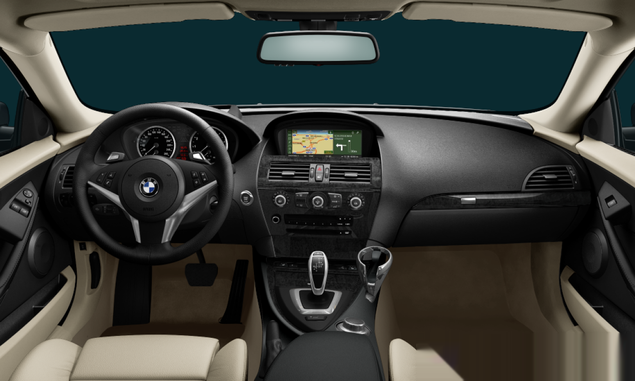Interior of BMW 650i (E63 (MUE)), VIN WBAEA53588CV90849