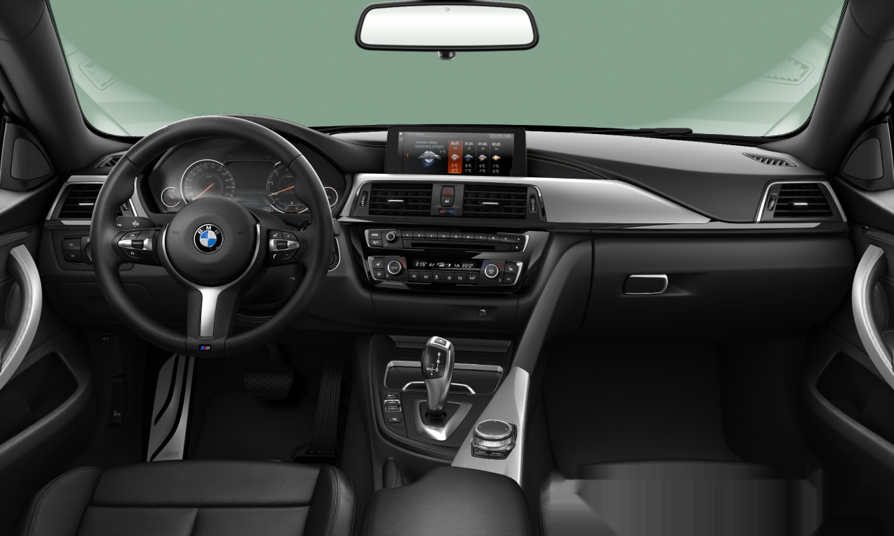 Interior of BMW 418i (F36 (MUE)), VIN WBA4H11010BM23296