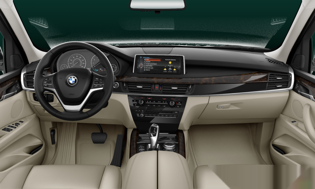 Interior of BMW X5 sDrive35i (F15), VIN 5UXKR2C57F0H37045
