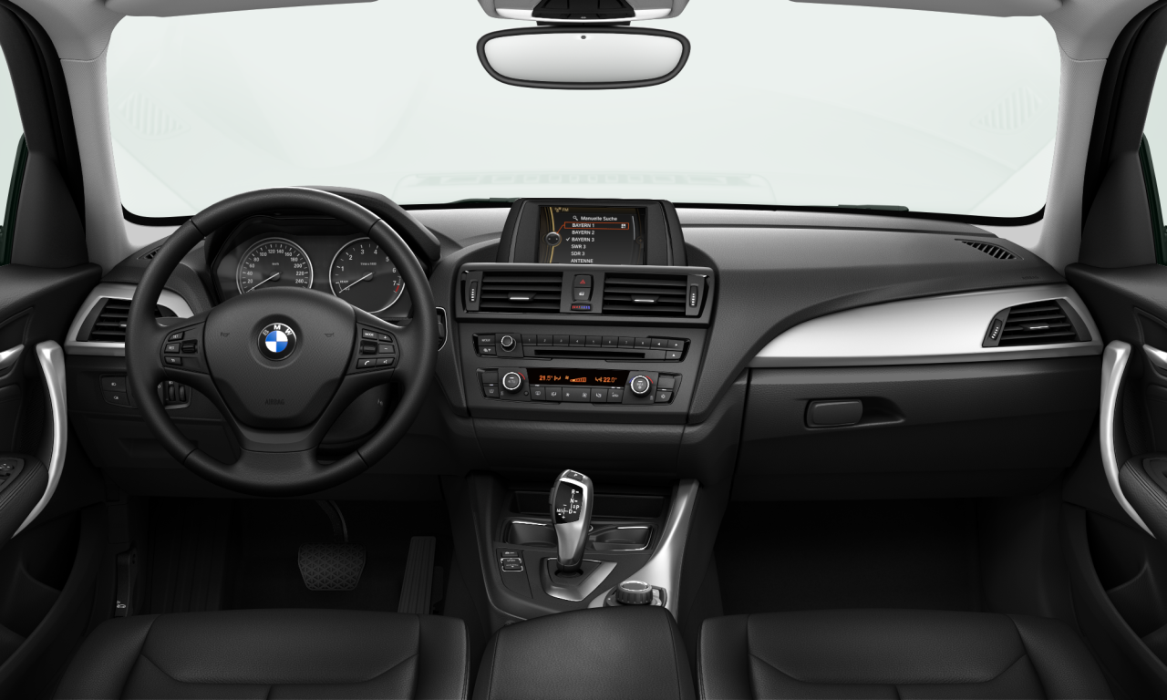 Interior of BMW 118i (F20), VIN WBA1A32030E639683
