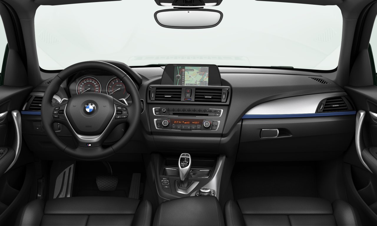 Interior of BMW M135i (F20), VIN WBA1B72080J777957