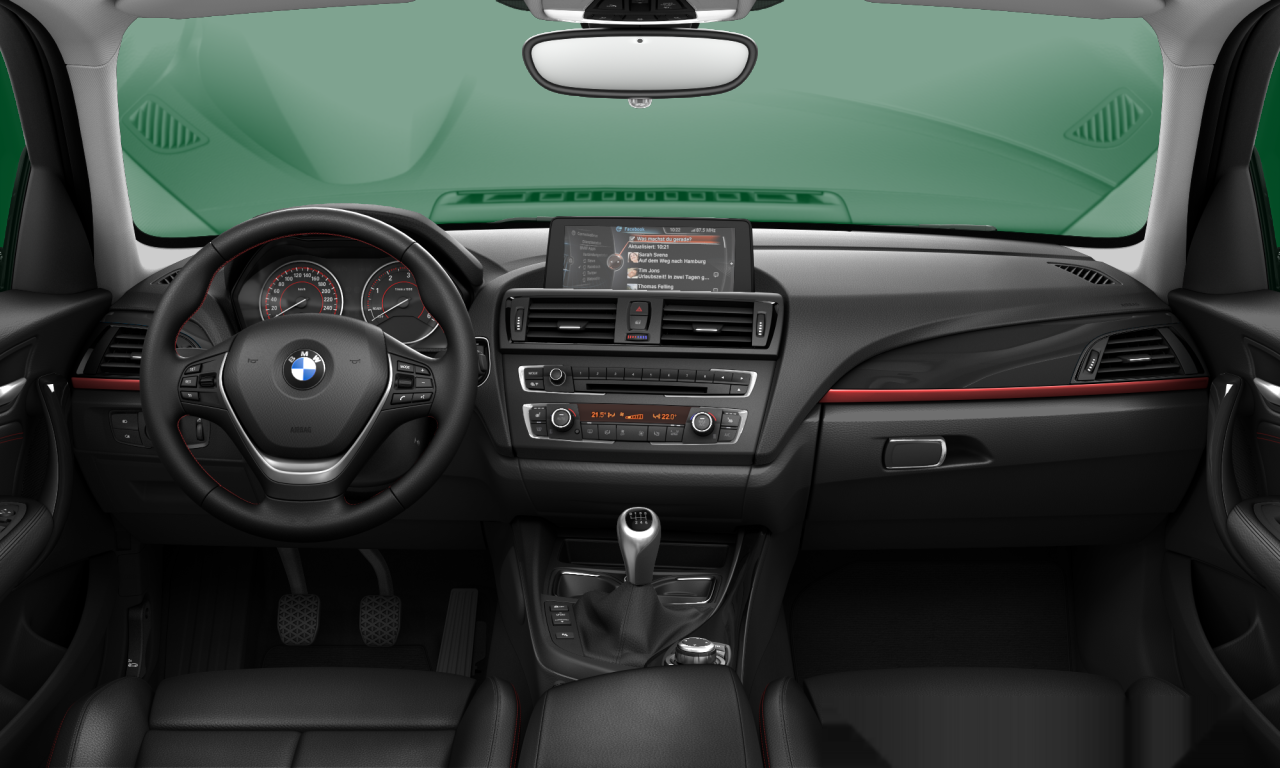 Interior of BMW 118d (F20), VIN WBA1C11040E882015