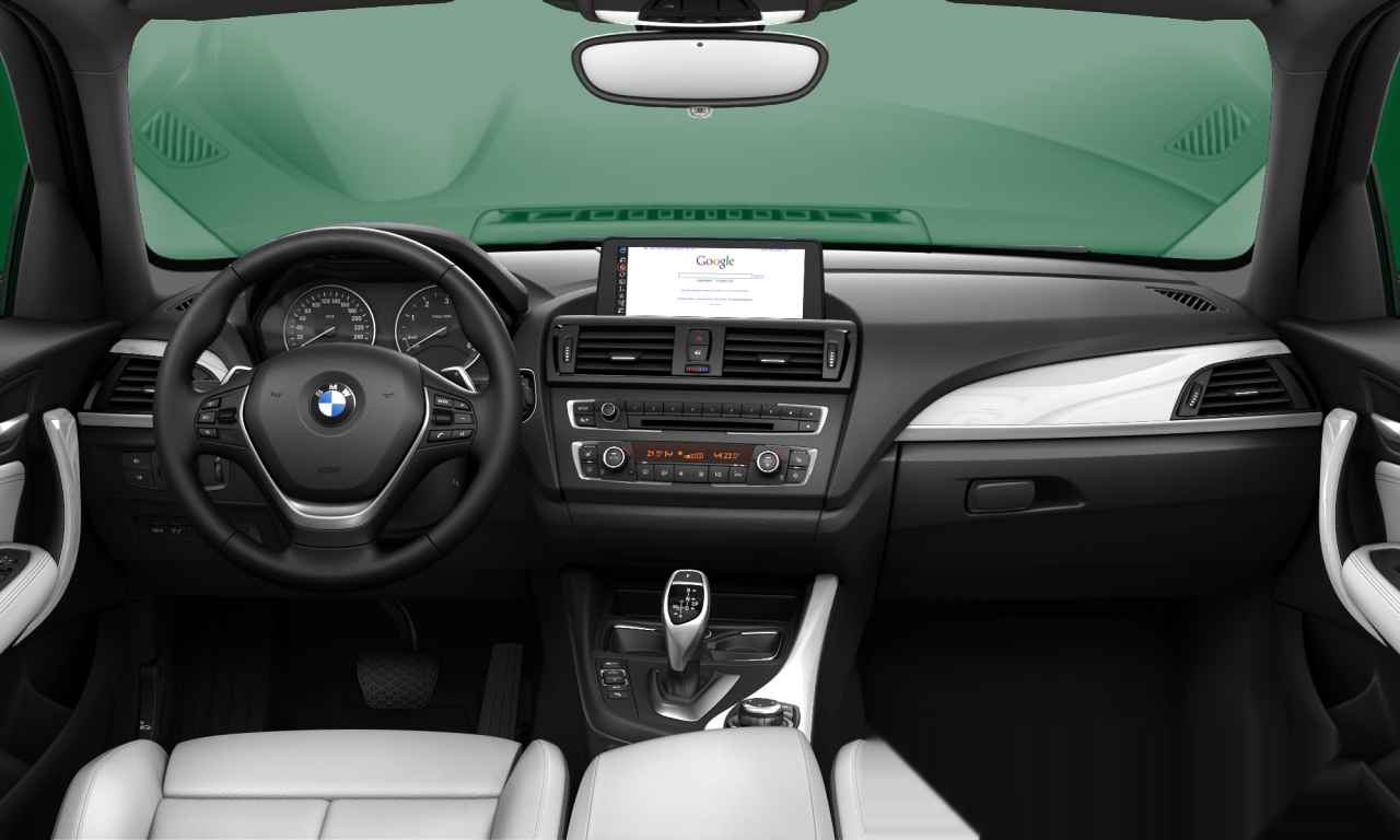 Interior of BMW 120d (F20), VIN WBA1C31010E893081