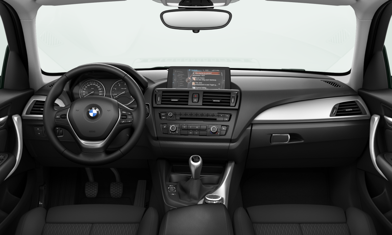 Interior of BMW 125d (F20), VIN WBA1C51080J844687