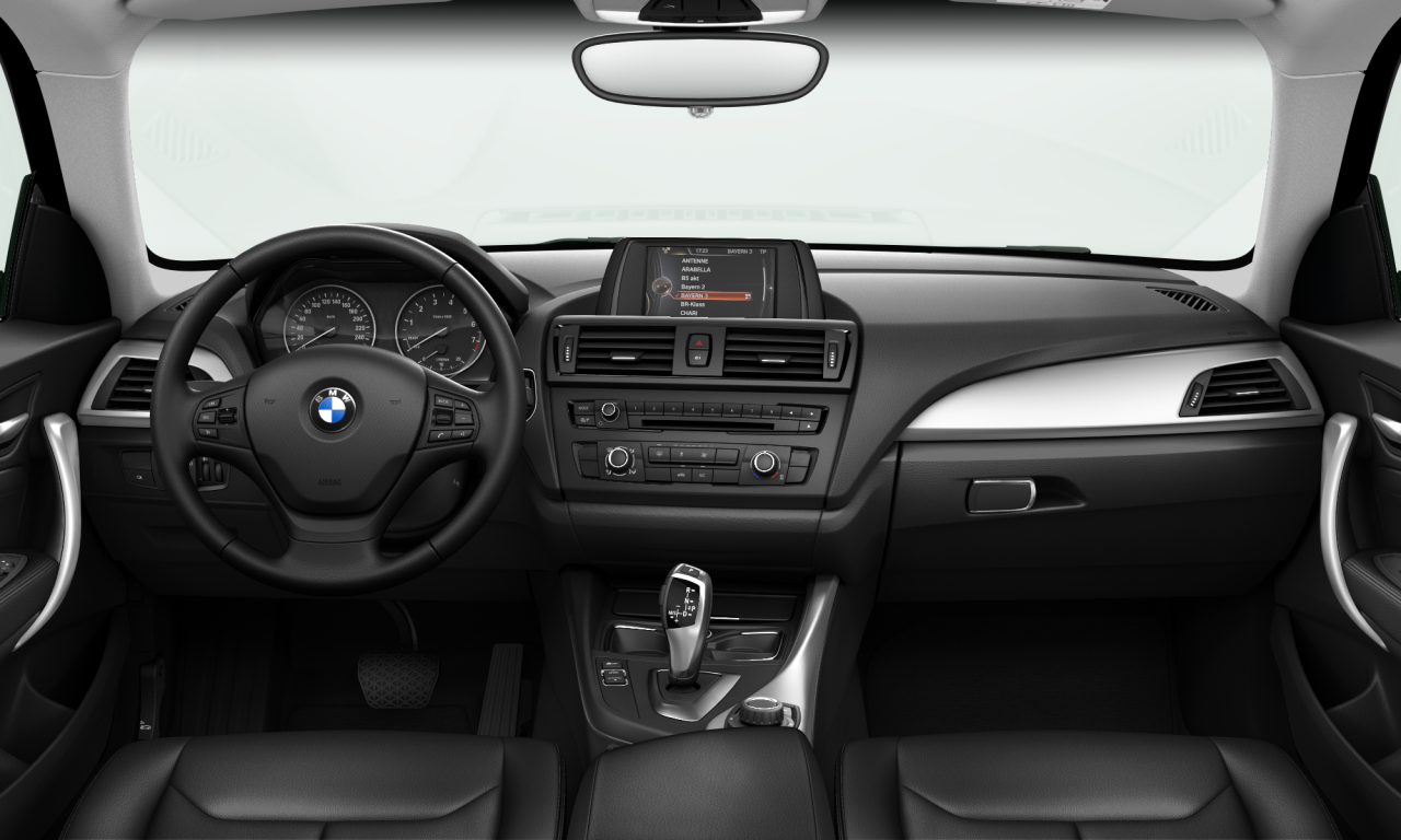 Interior of BMW 118i (F21), VIN WBA1D32040J487976