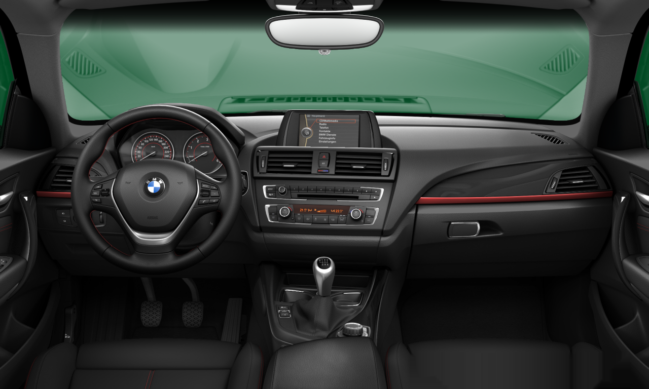 Interior of BMW 120d (F21), VIN WBA1E32020P099171