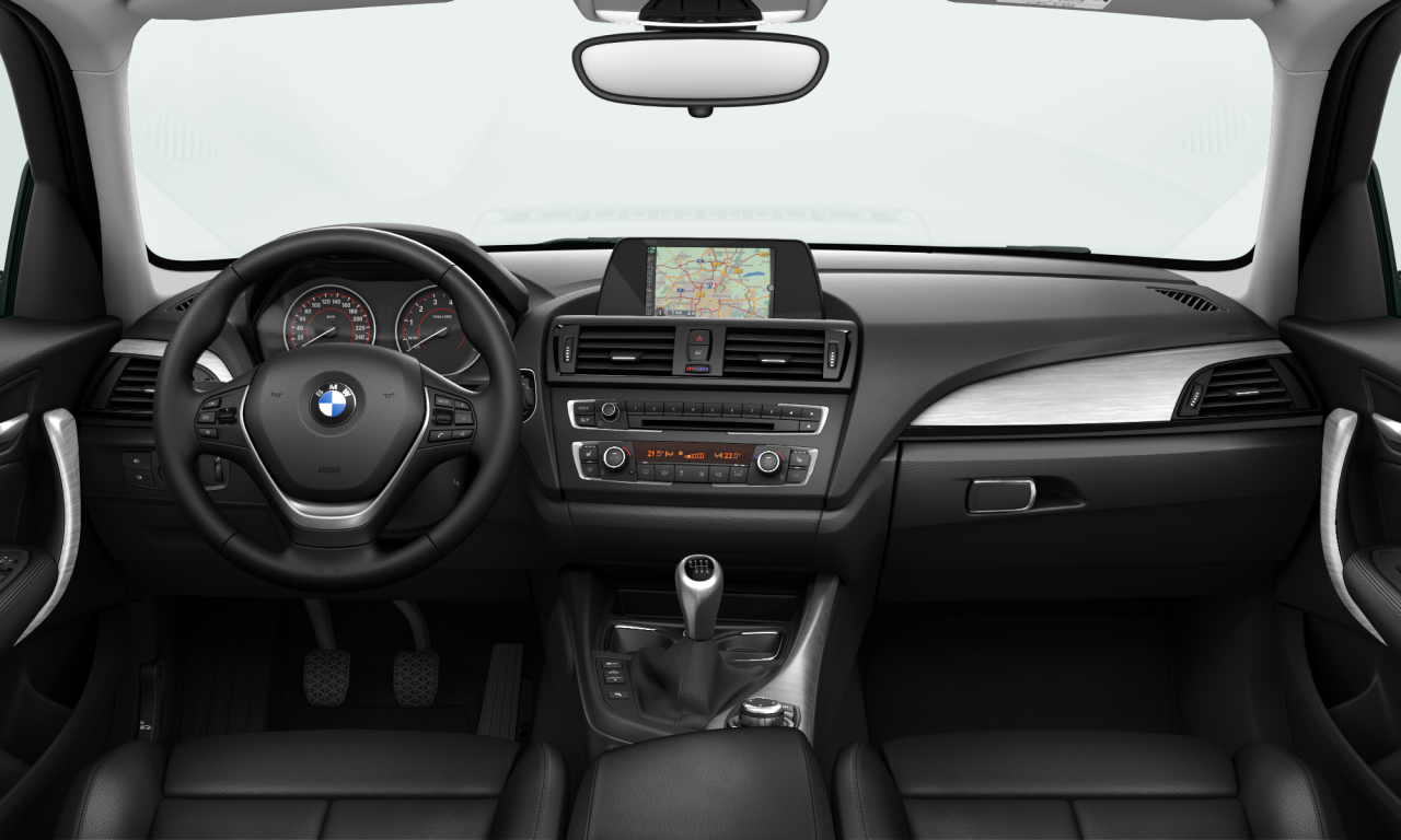 Interior of BMW 114i (F20), VIN WBA1R11000P689637