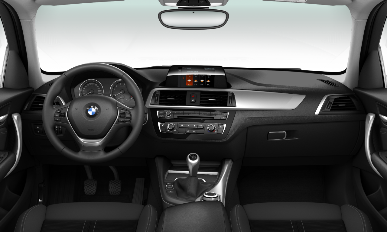 Interior of BMW 118i (F20 (MUE)), VIN WBA1R510107B38384