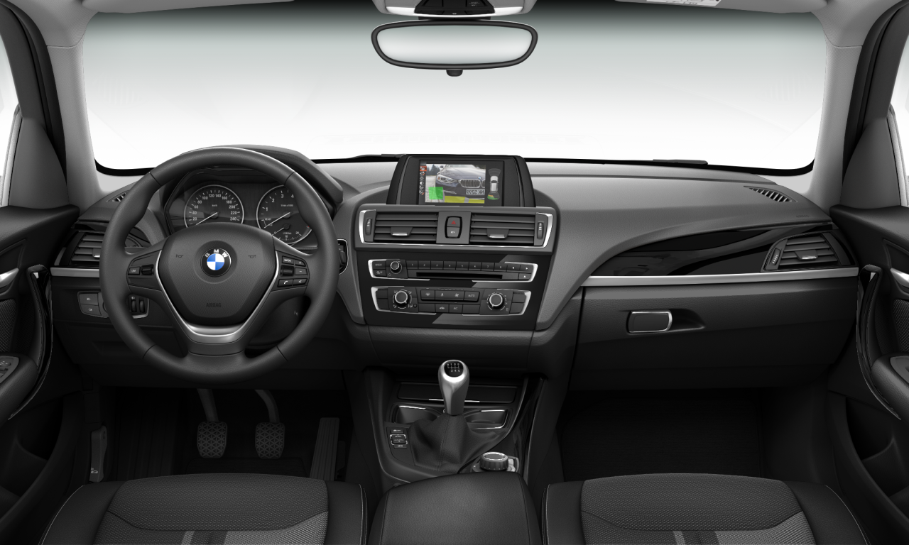 Interior of BMW 118i (F20 (MUE)), VIN WBA1R5206GV552763