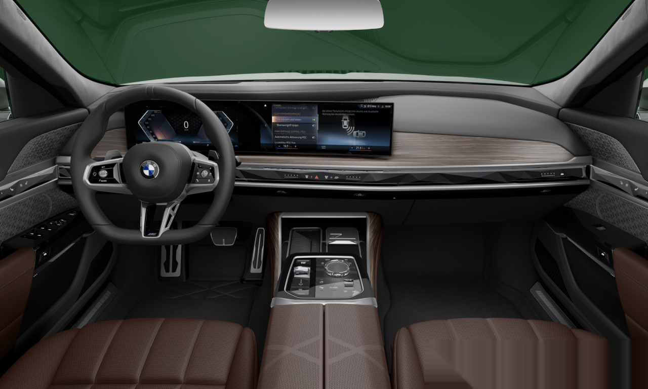 Interior of BMW 740i (G70), VIN WBA21EH00PCK98353