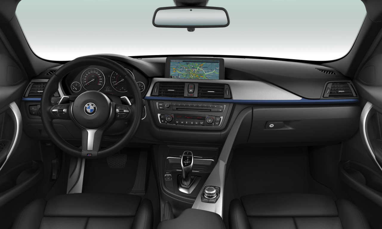 Interior of BMW 328i (F30), VIN WBA3A510X0F480354