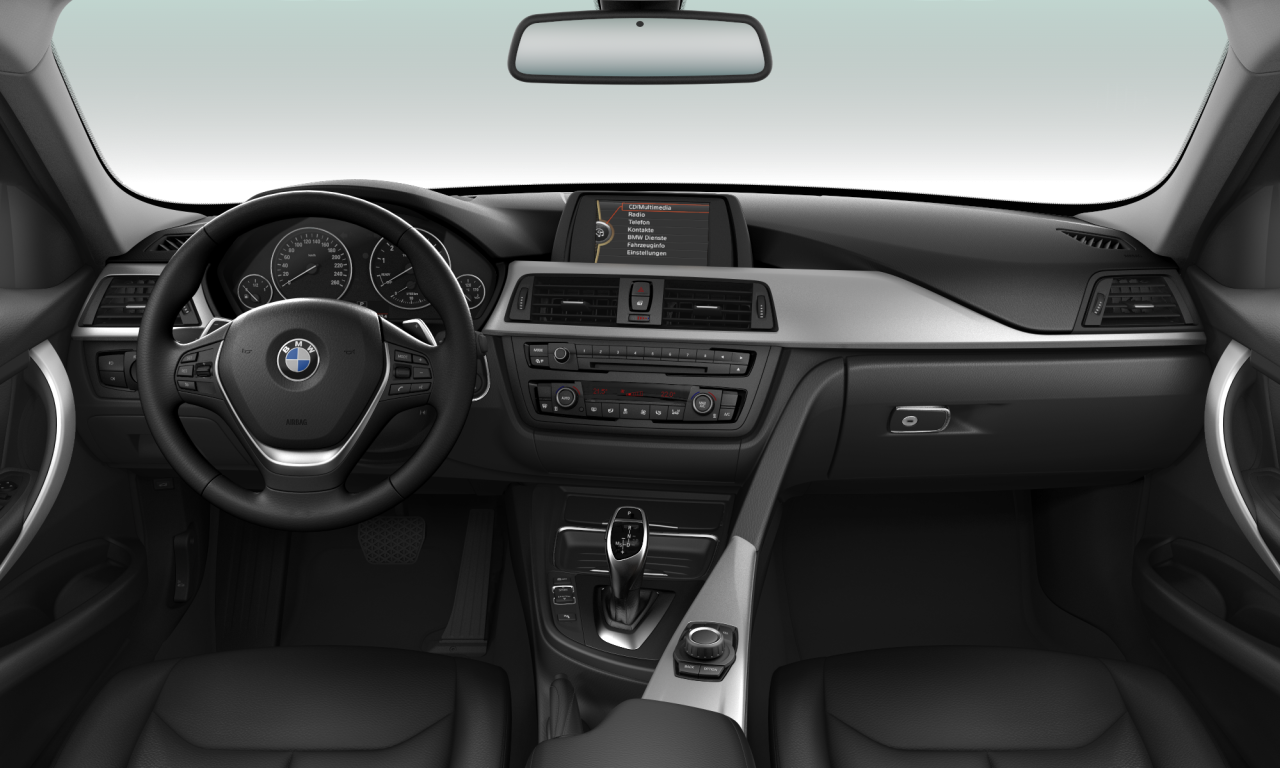 Interior of BMW 320i (F30), VIN WBA3B16040NP53504