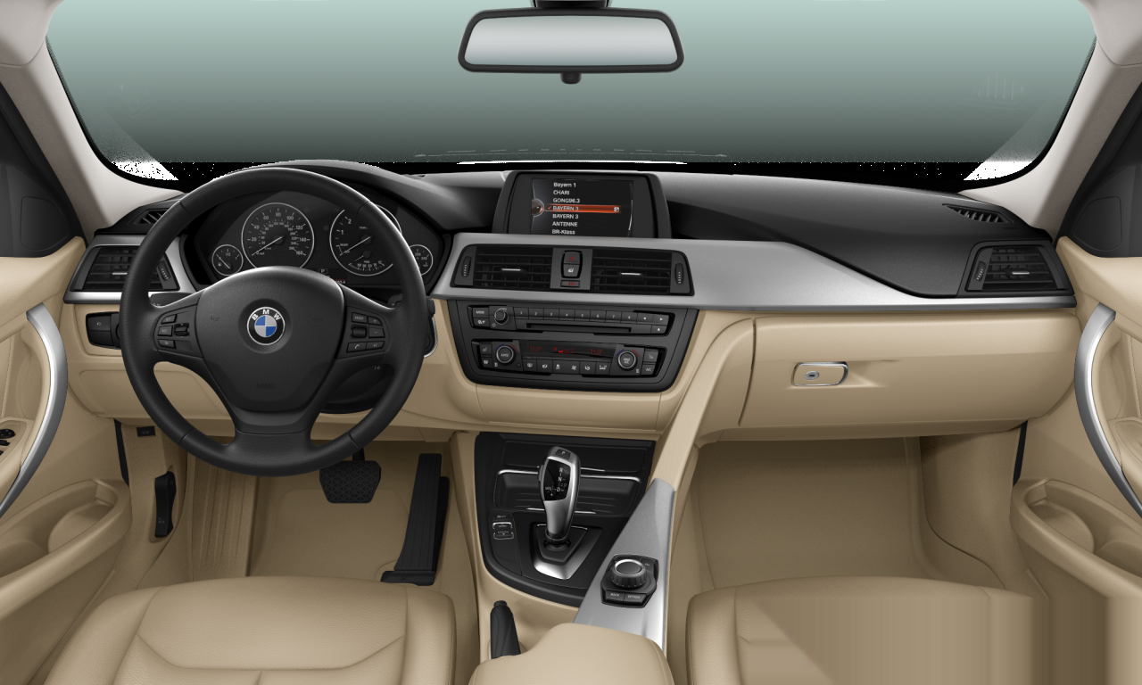 Interior of BMW 320i (F30), VIN WBA3B1C5XFK137073