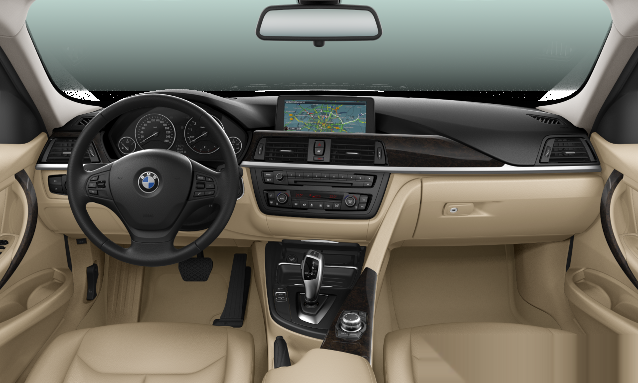 Interior of BMW 328i xDrive (F30), VIN WBA3B3C59DJ898594