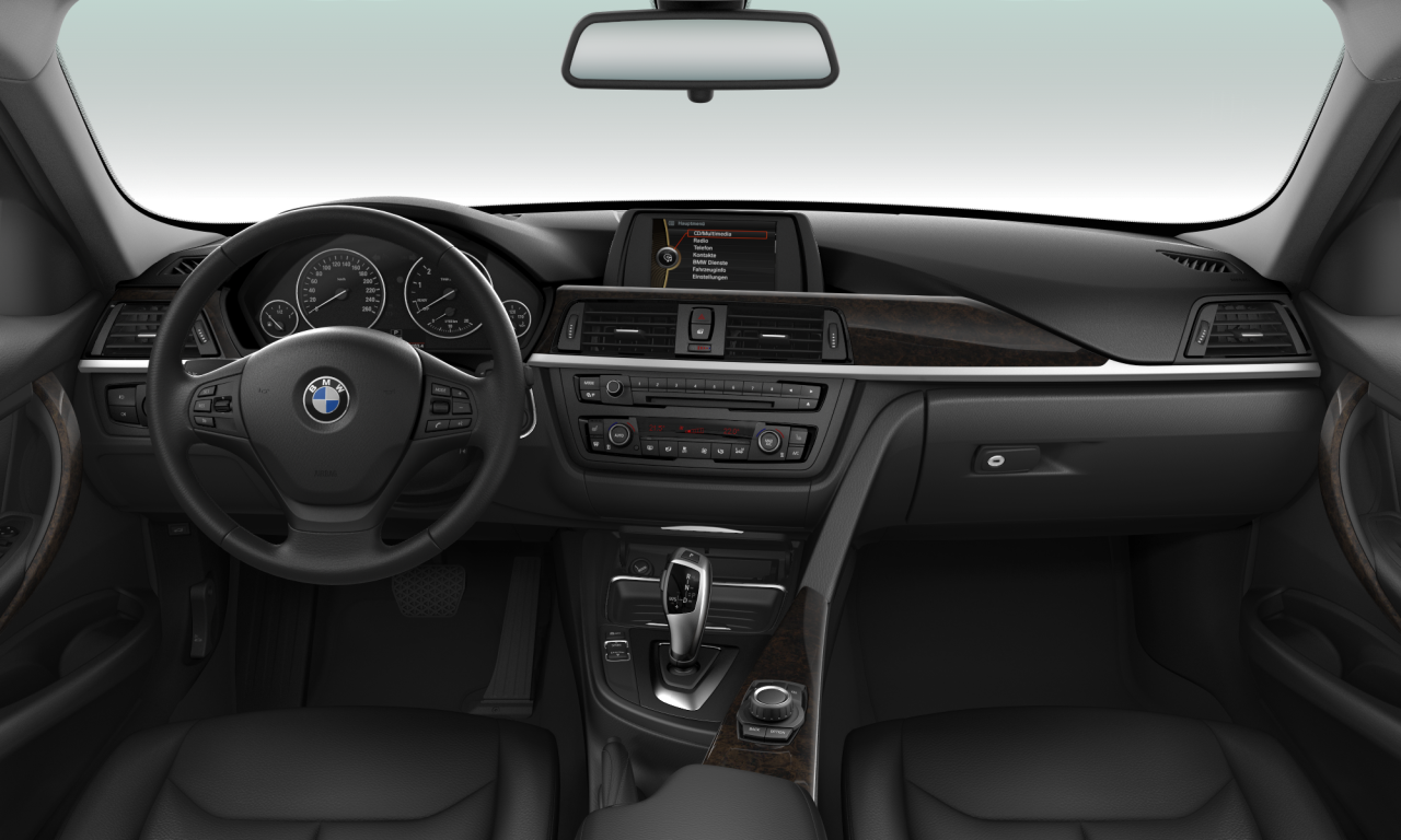 Interior of 2012 BMW 328i xDrive (F30), VIN WBA3B3C5XDF536549