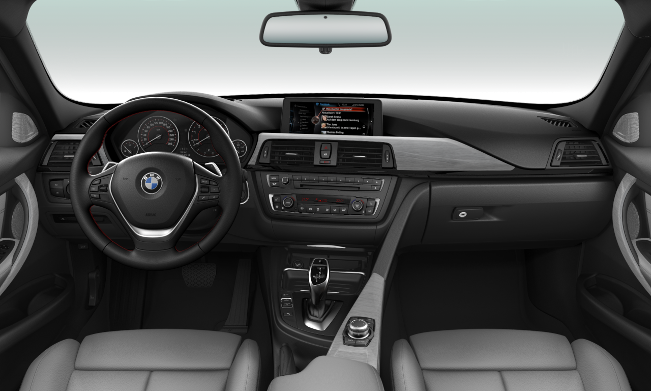 Interior of BMW 335i xDrive (F30), VIN WBA3B91050F139450