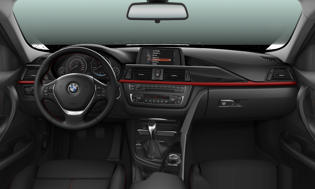 Interior of BMW 318d (F30), VIN WBA3D1101FF330769