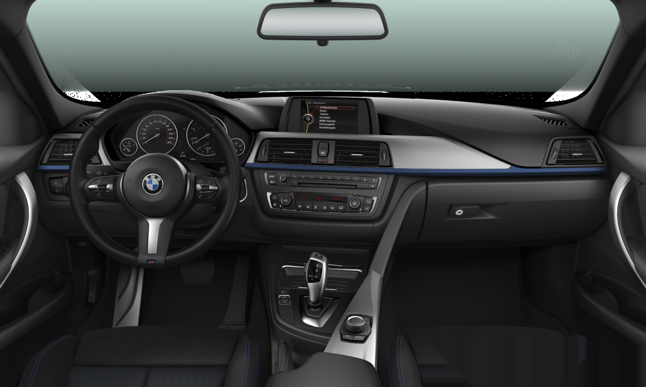 Interior of BMW 318d (F30), VIN WBA3D11060J191937