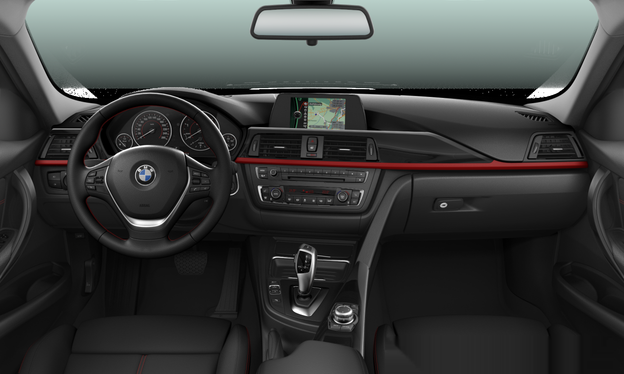 Interior of BMW 318d (F30), VIN WBA3D11060J192344