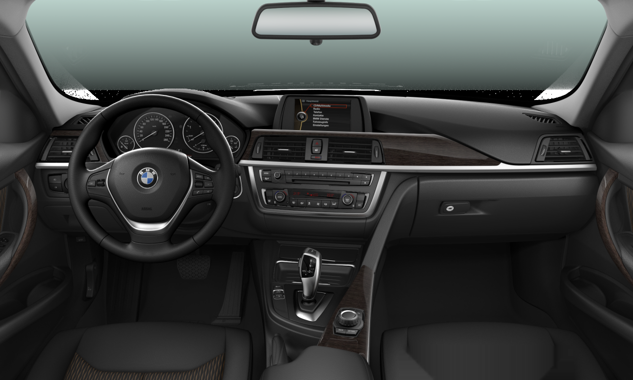 Interior of BMW 318d (F30), VIN WBA3D11080F391608