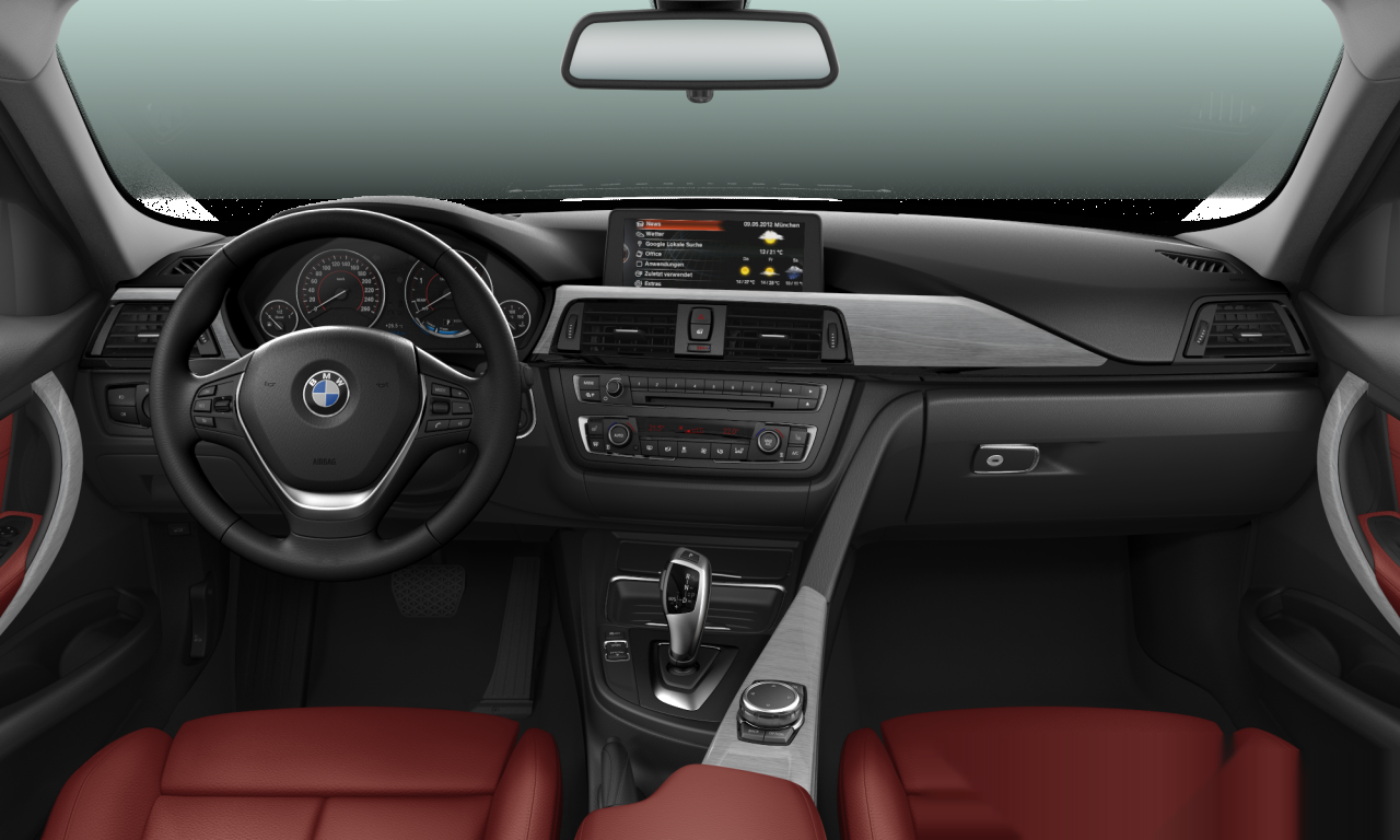 Interior of BMW 320d (F30), VIN WBA3D3105FK585038