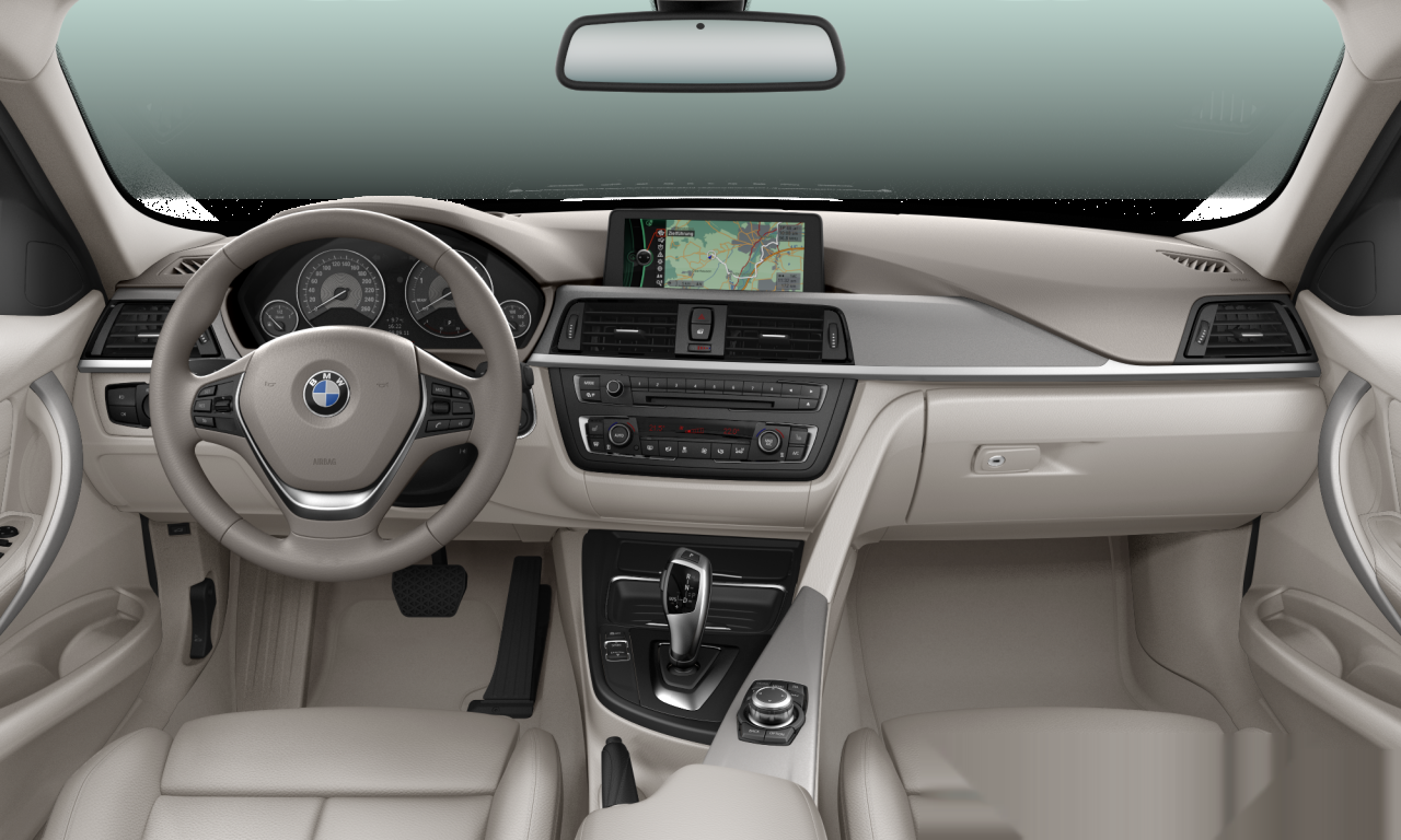 Interior of BMW 320d (F30), VIN WBA3D31080J266696