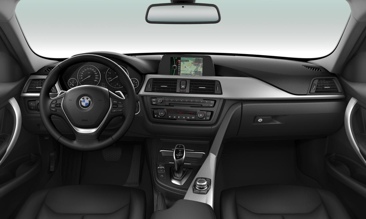 Interior of BMW 320d (F30), VIN WBA3D36000NP07481