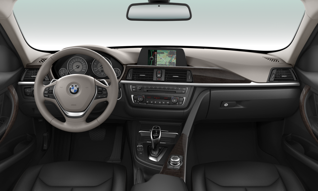 Interior of BMW 320d (F30), VIN WBA3D36070NP06585