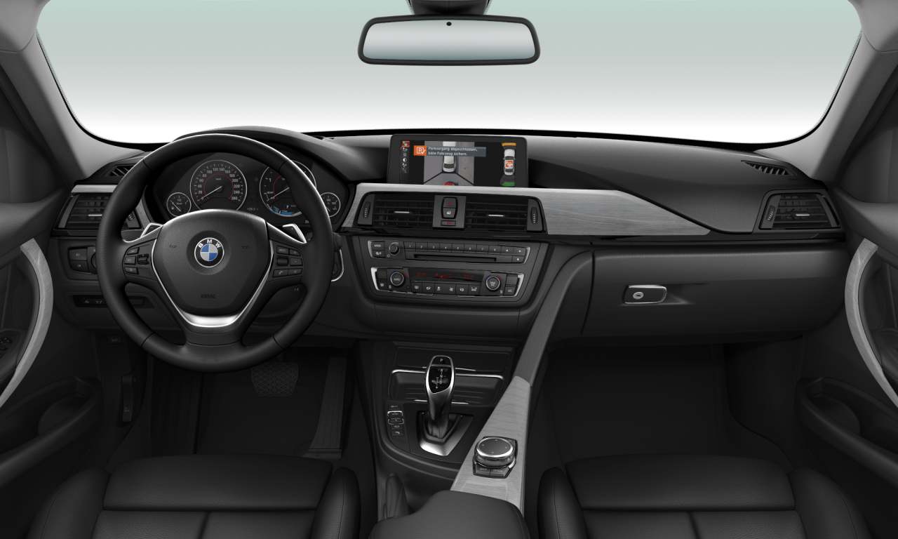 Interior of BMW 320d (F30), VIN WBA3D360X0NS48797