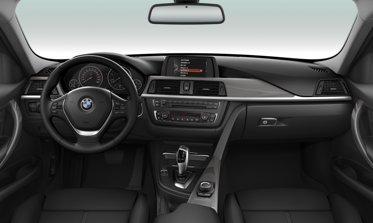 Interior of BMW 320d xDrive (F30), VIN WBA3D5107FJ459443