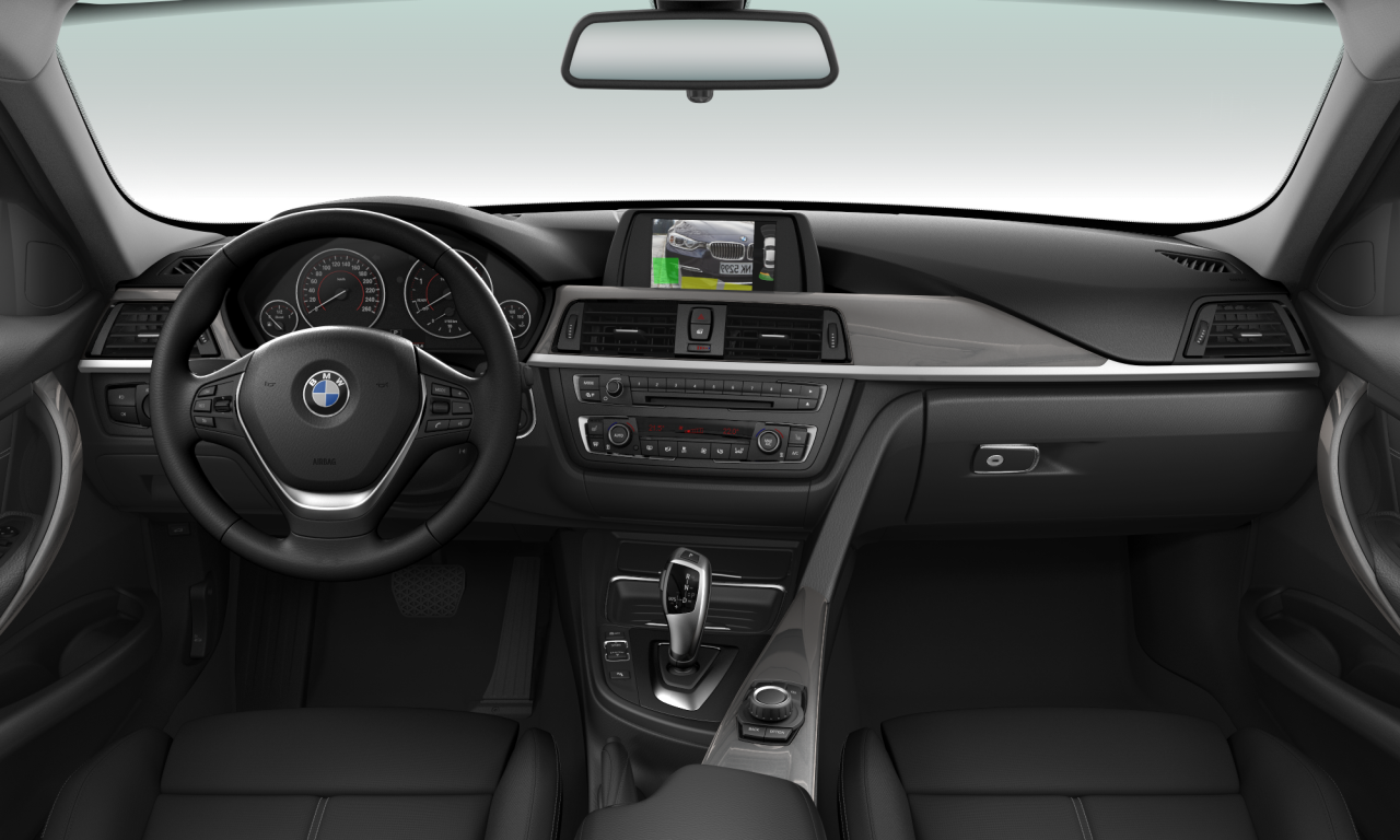 Interior of BMW 320d xDrive (F30), VIN WBA3D5109FP837386