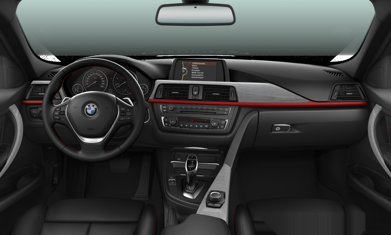 Interior of BMW 328d xDrive (F30), VIN WBA3D5C55EKX95996