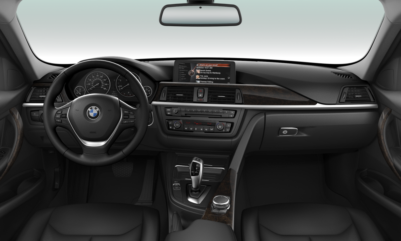Interior of BMW 328d xDrive (F30), VIN WBA3D5C57EKX98754