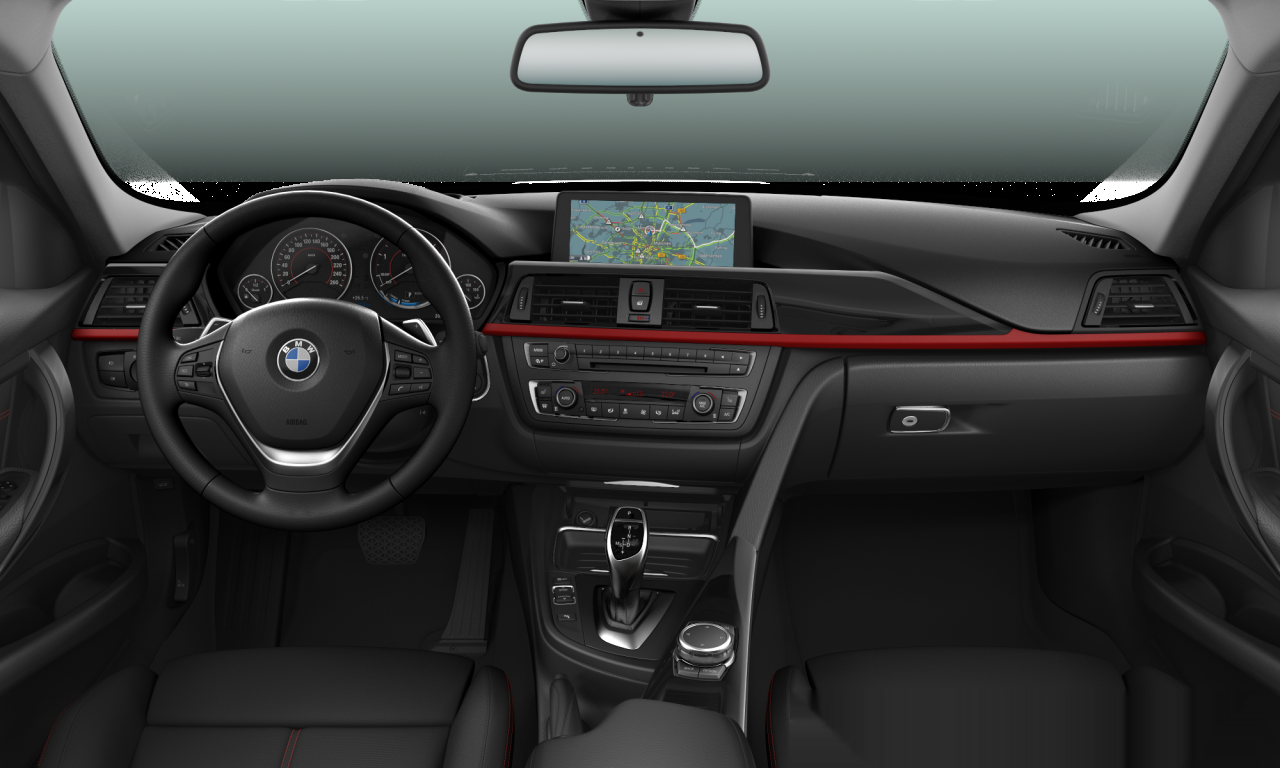 Interior of BMW 330d (F30), VIN WBA3E510X0F573153