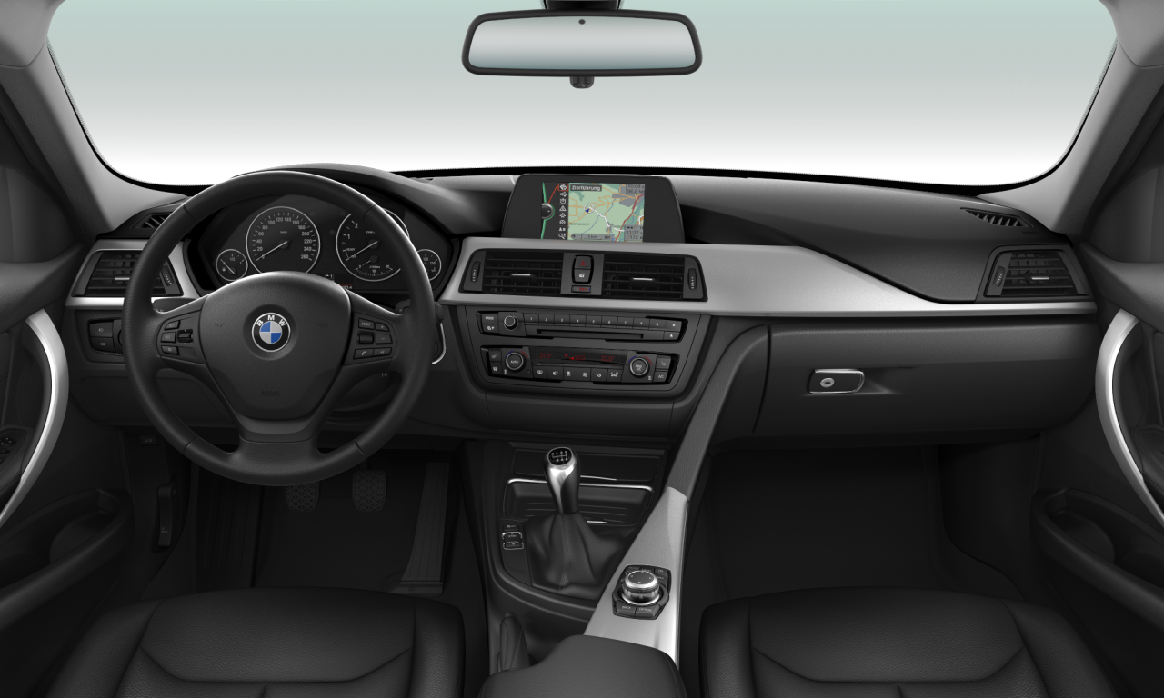 Interior of 2013 BMW 320i EfficientDynamics Edition (F30), VIN WBA3J920X0J295434