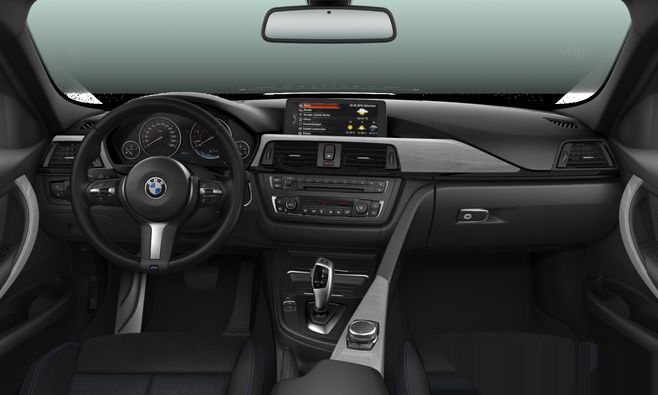 Interior of BMW 316d (F31), VIN WBA3K9102FF912349