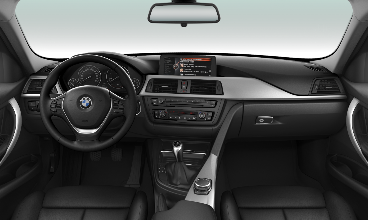 Interior of BMW 320d EfficientDynamics Edition (F31), VIN WBA3L11070K175887