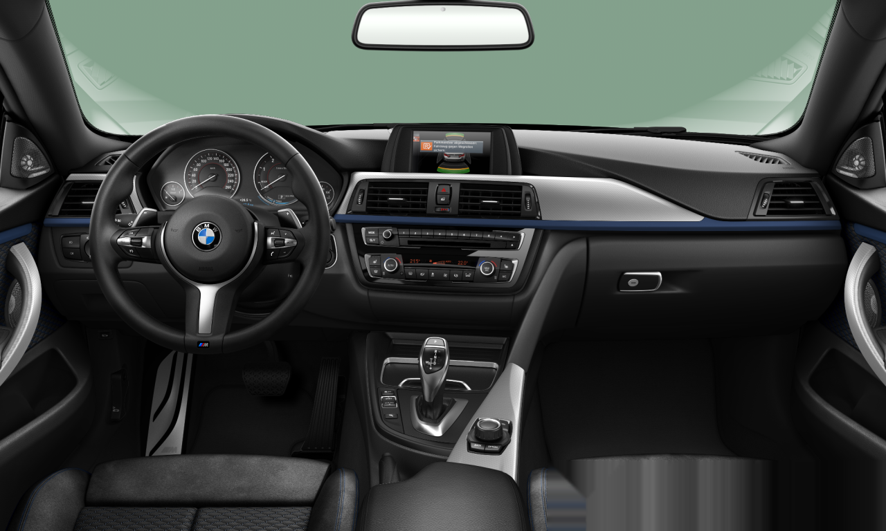 Interior of 2015 BMW 420d xDrive (F36), VIN WBA4F1102GG316812