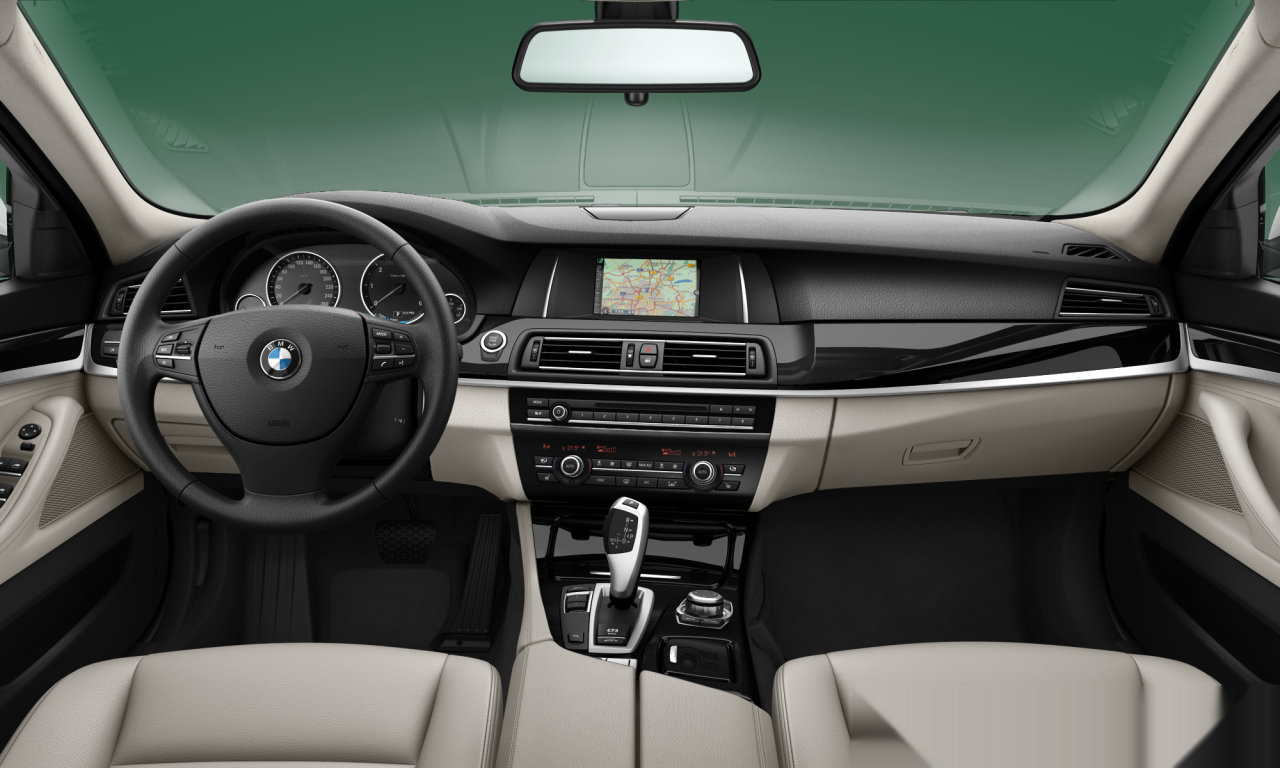 Interior of BMW 518d (F10 (MUE)), VIN WBA5E31050G041672