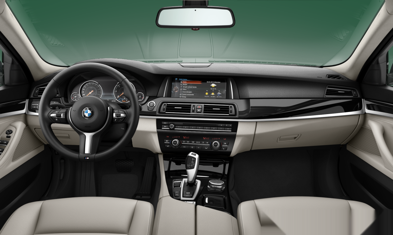 Interior of BMW 520d xDrive (F10 (MUE)), VIN WBA5E71090G157240