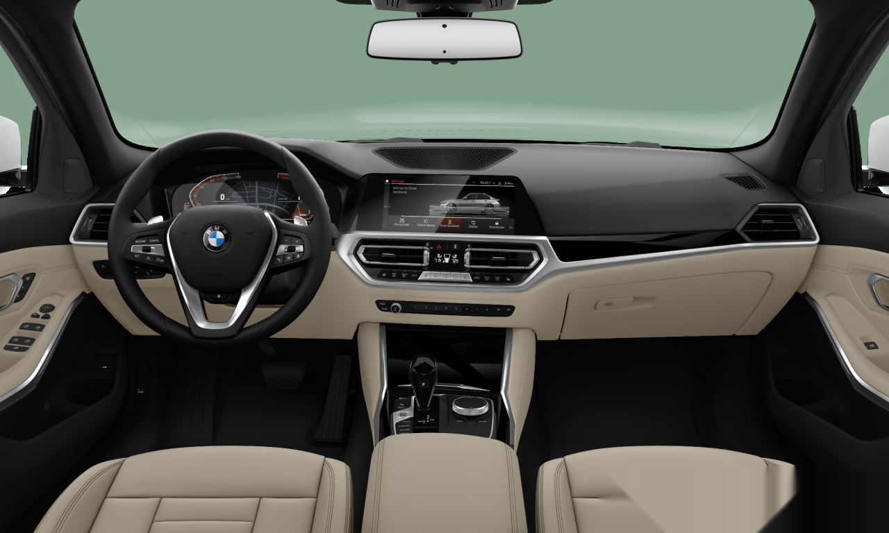 Interior of BMW 330i (G20), VIN WBA5R1C53KAK08165