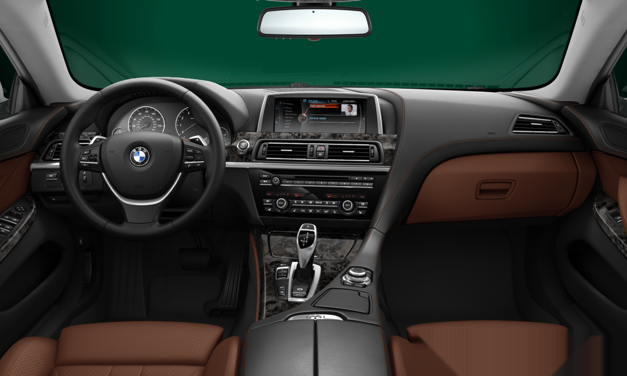 Interior of 2013 BMW 640i (F06), VIN WBA6A0C5XED317182