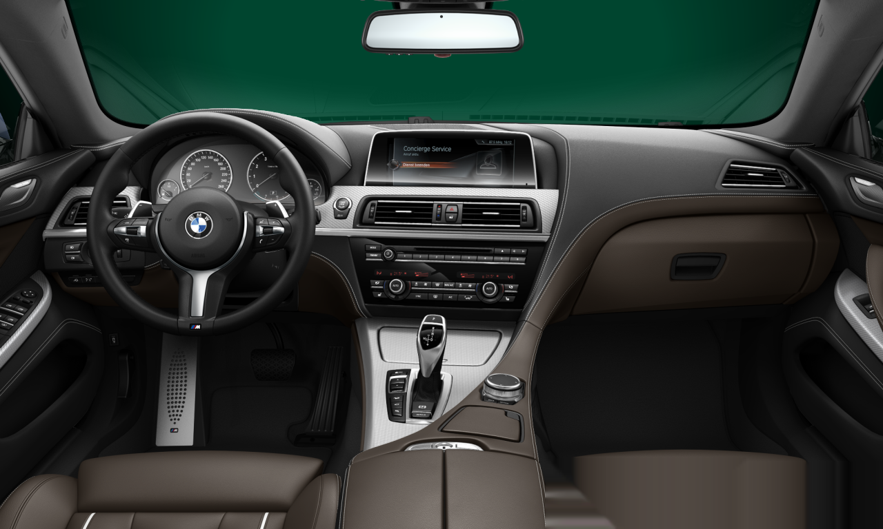 Interior of BMW 640i xDrive (F06 (MUE)), VIN WBA6D21030D928173