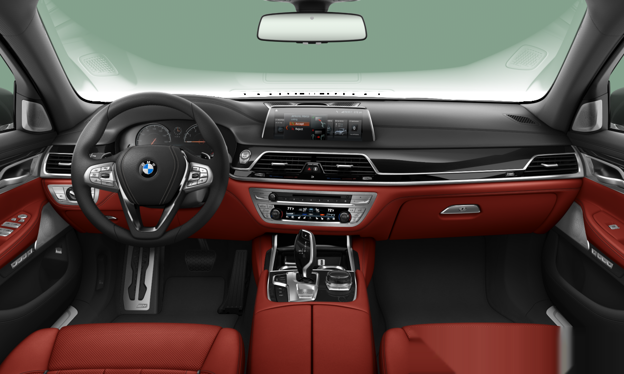 Interior of BMW 750Li (G12), VIN WBA7F0C56JGM22431