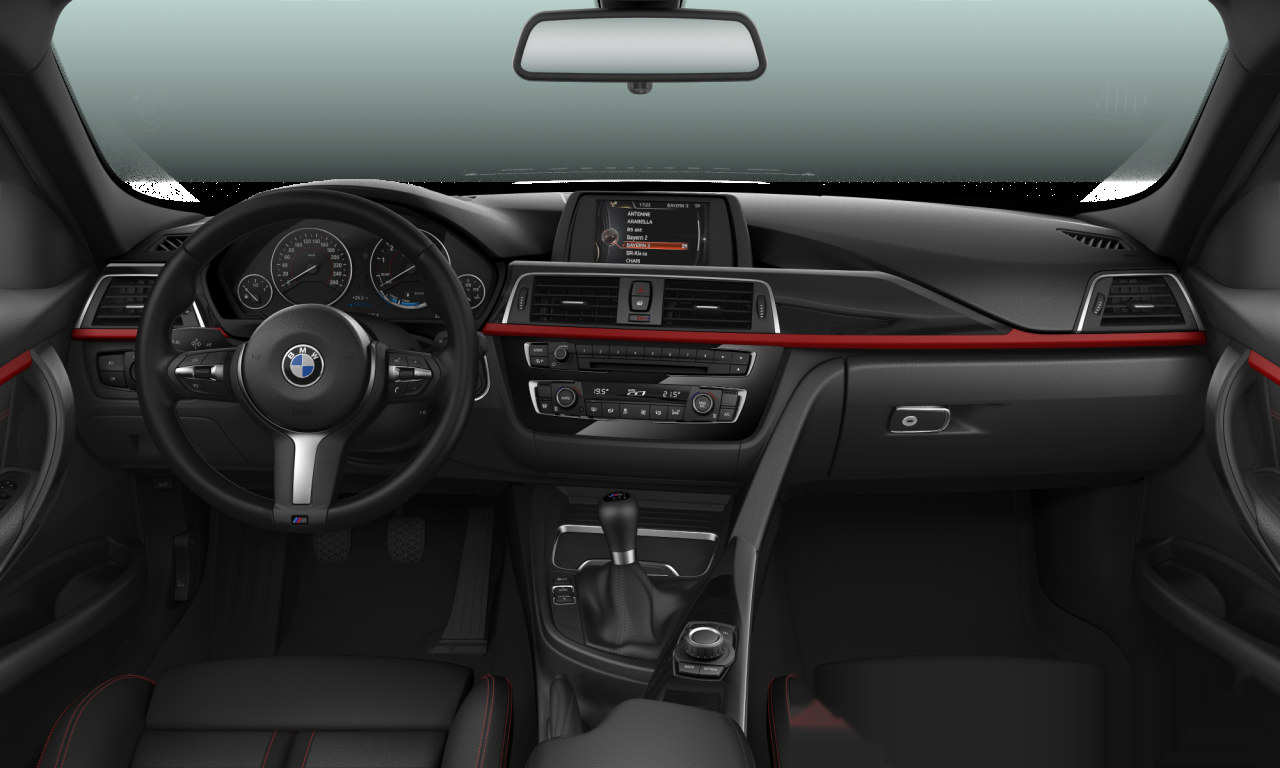 Interior of BMW 320i (F30 (MUE)), VIN WBA8A11010K375708