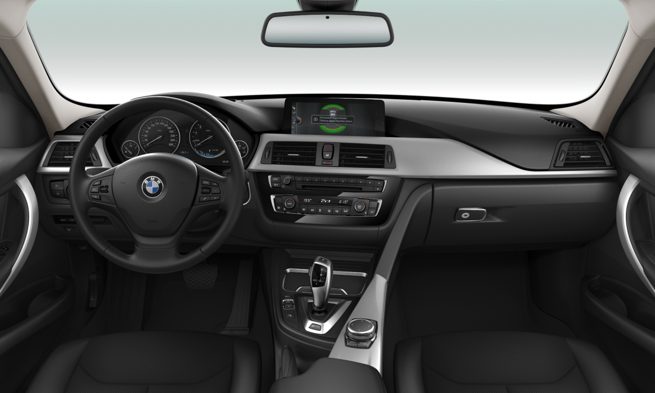 Interior of BMW 330e iPerformance (F30 (MUE)), VIN WBA8E11040K828949