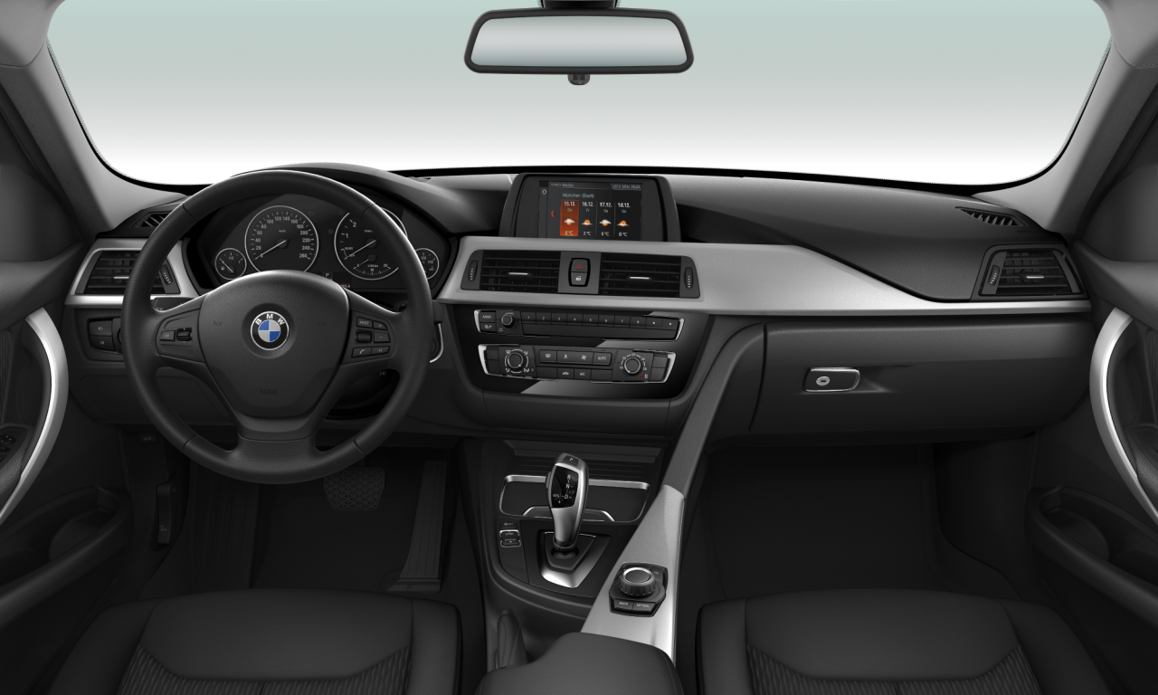 Interior of BMW 318i (F30 (MUE)), VIN WBA8E31060A672642