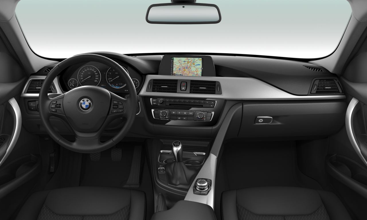 Interior of BMW 316d (F30 (MUE)), VIN WBA8F91000K757938
